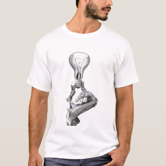 T-shirt La main du robot avec une ampoule