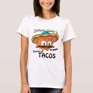 T-shirt La Maison de Tacos de Señor Gato Chat de Dessin An