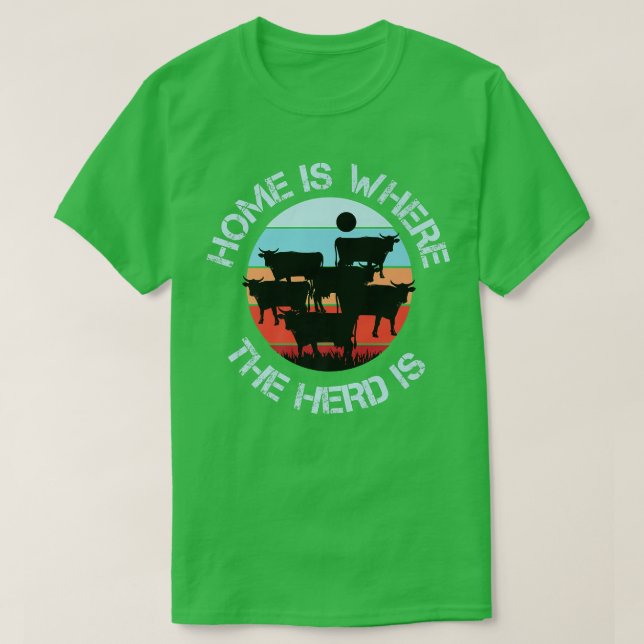 T-shirt La Maison De Vache Agricole Est L'Endroit Où Se Tr (Design devant)