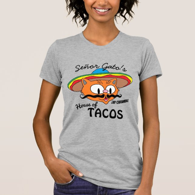 T-shirt La maison des Tacos de Señor Gato (Devant)