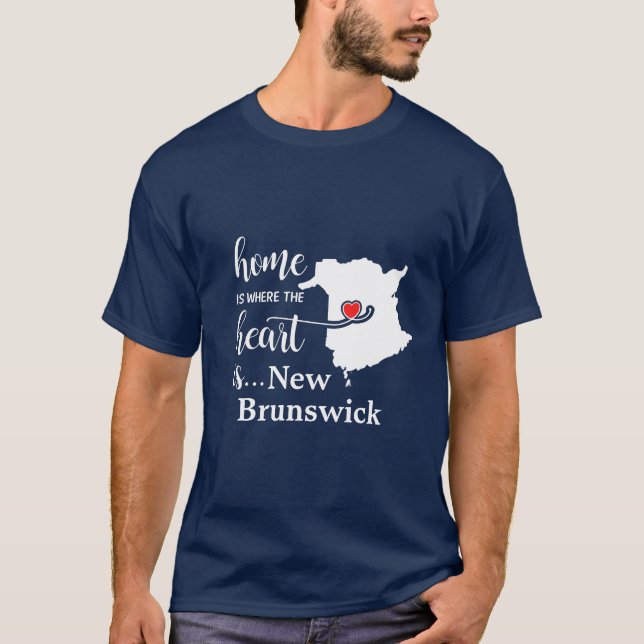 T-shirt La maison du Nouveau-Brunswick est là où le coeur  (Devant)