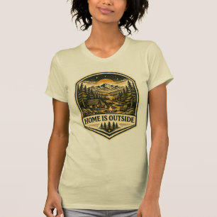 T-SHIRT LA MAISON EST À L'EXTÉRIEUR