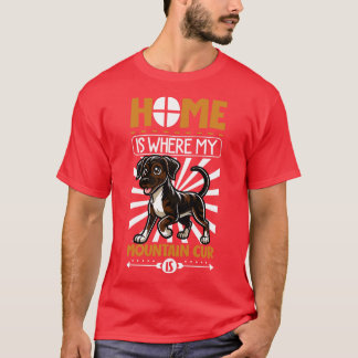 T-shirt La maison est avec mon Cur de Montagne