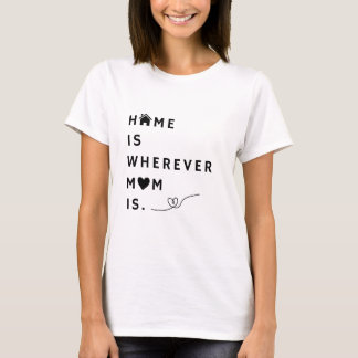 T-shirt La Maison Est Là Où Se Trouve Maman – Cadeau Pour