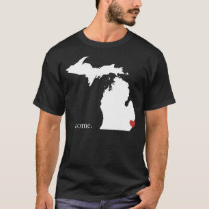 T-shirt La maison est où le coeur est - le Michigan