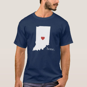T-shirt La maison est où le coeur est - l'Indiana