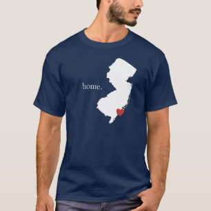 T-shirt La maison est où le coeur est - New Jersey