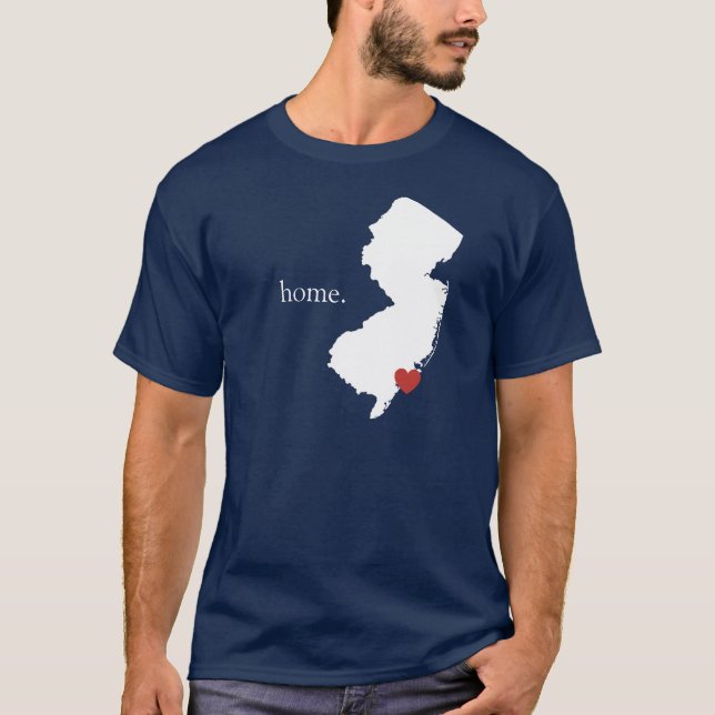 T-shirt La maison est où le coeur est - New Jersey (Devant)