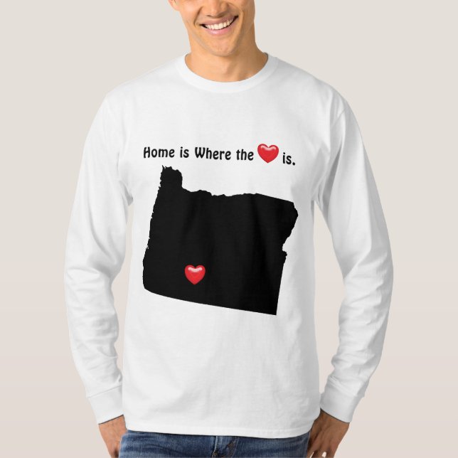 T-shirt La maison est où le coeur ORÉGON (Devant)