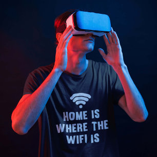T-shirt La maison est où le Wifi est
