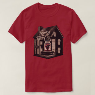T-shirt La maison est vraiment là où se trouve le coeur