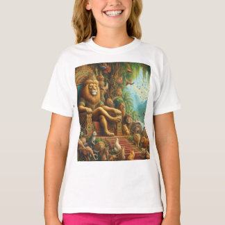 T-shirt 🦁 La Majesté ardente de l'expressionnisme Abstrai