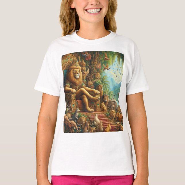 T-shirt 🦁 La Majesté ardente de l'expressionnisme Abstrai (Devant)