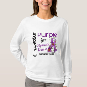 T-shirt La maladie d'Alzheimers je porte le pourpre pour
