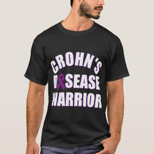 T-shirt La maladie de Crohn Colitis Guerrier Survivant Col