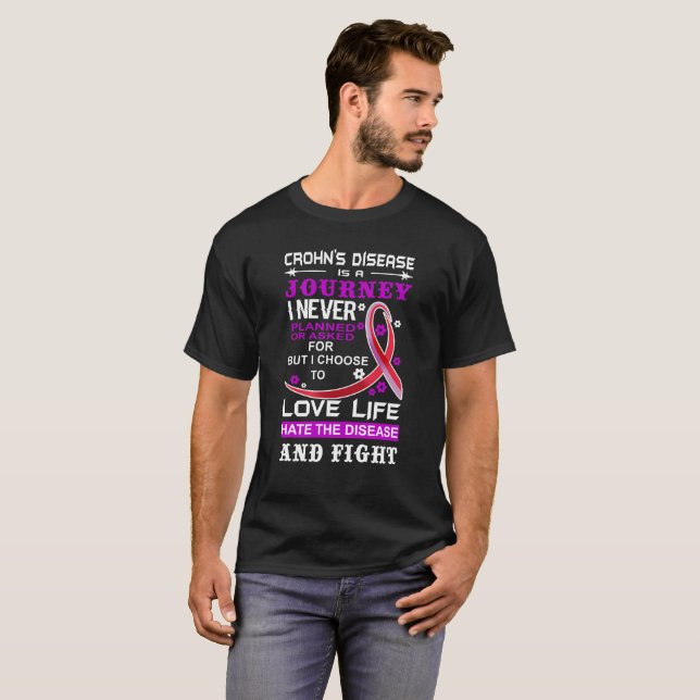 T-shirt La maladie de Crohn est un voyage que je n'ai (Devant entier)