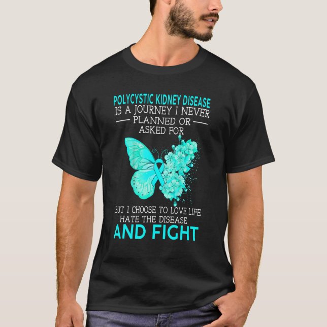 T-shirt La Maladie Du Rein Polykystique Est Un Voyage Que  (Devant)