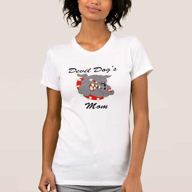 T-shirt La maman de chien de diable (Devant)