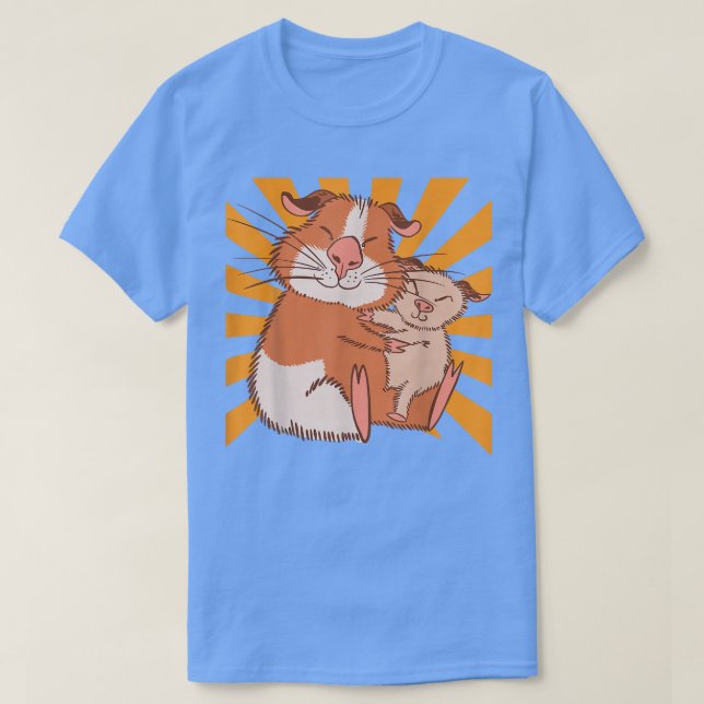 T-shirt La maman du cochon de Guinée dans ses bras (Design devant)