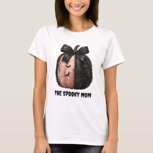T-shirt La maman Éffrayante Citrouille d'Halloween