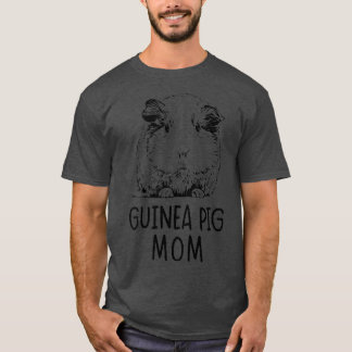 T-shirt La maman guinéenne de porc poche animal animal ani