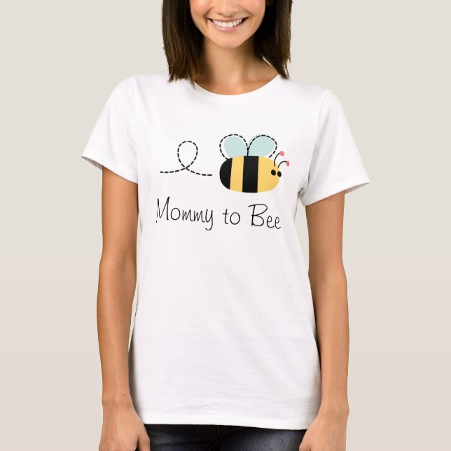 T-shirt La maman mignonne à la maternité d'abeille gaffent (Devant)