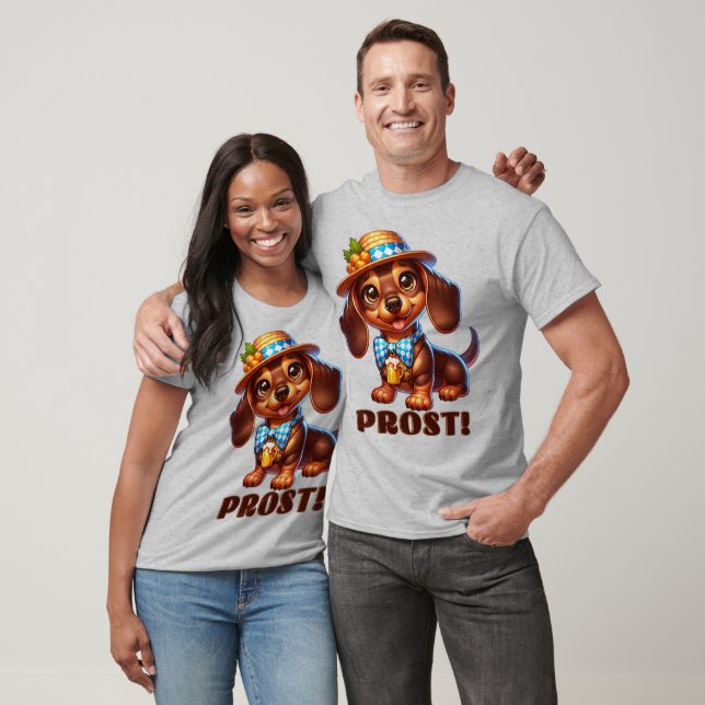 T-shirt La manifestation de la fête de la bière Dachshund  (Unisexe)
