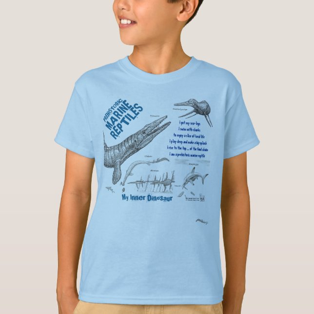 T-shirt La marine mon dinosaure intérieur badine la (Devant)