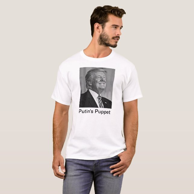 T-shirt La marionnette de Poutine (Devant entier)
