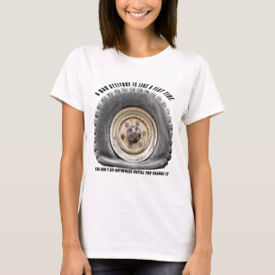 T-shirt La mauvaise attitude aiment le pneu crevé