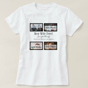 T-shirt La Meilleure Femme Jamais ! Collage de photos de f