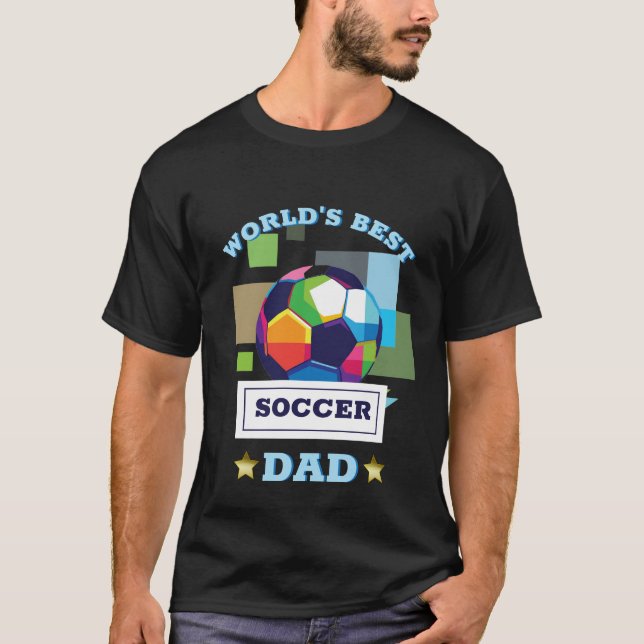 T-shirt La meilleure Fête des pères de papa de football au (Devant)