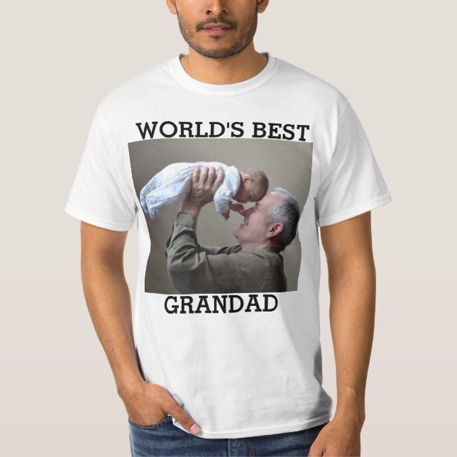 T-shirt LA MEILLEURE GRANDAD Photo Personnalisée Créez Vot (Devant)