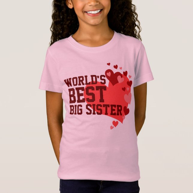 T-Shirt La meilleure grande soeur du monde (Devant)