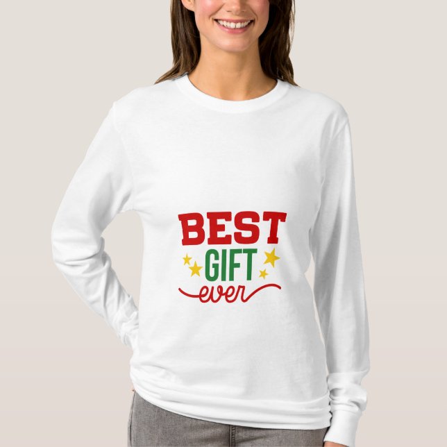 T-shirt La meilleure grossesse de cadeau jamais (Devant)