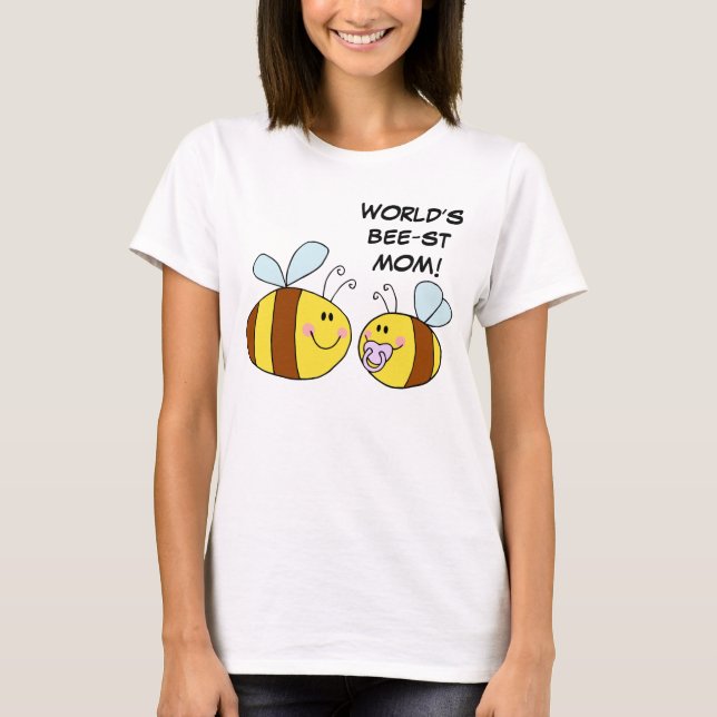 T-shirt La meilleure maman du monde (abeille) (Devant)
