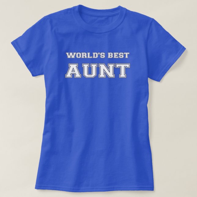 T-shirt La meilleure tante du monde (Design devant)