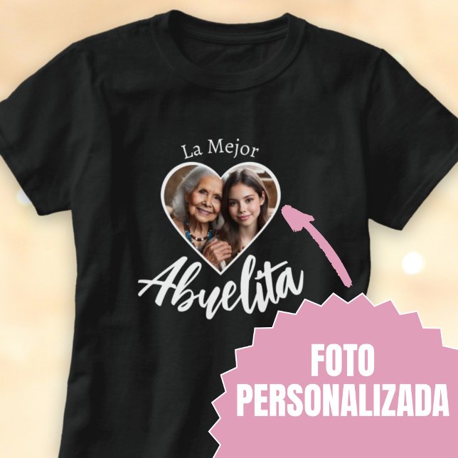 T-shirt La Mejor Abuelita Foto Personalizada (La Mejor Abuelita Foto Personalizada T-Shirt)