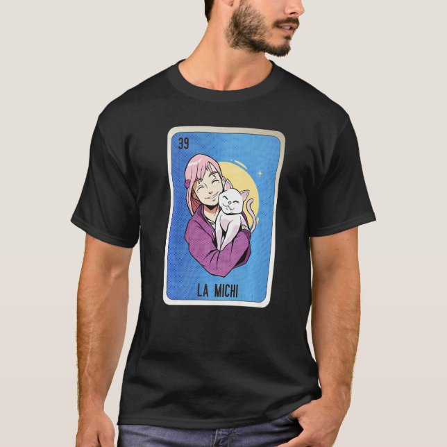 T-shirt La Michi Mexican Slang Lottery Bingo Cards   (Devant)