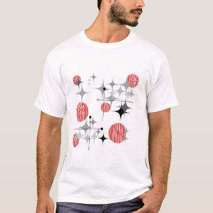 T-shirt La moitié du siècle Starbursts moderne et globes