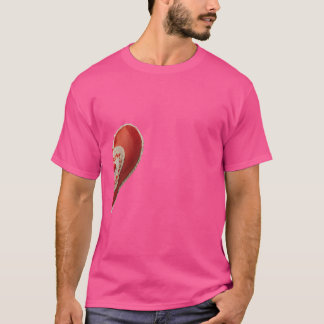 T-shirt La Moitié Presque Comme Un Coeur Brodé Droit