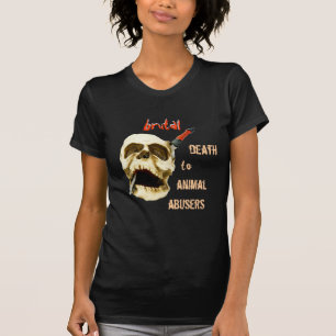 T-SHIRT LA MORT BRUTALE À LA CHEMISE ANIMALE DE CRÂNE DE