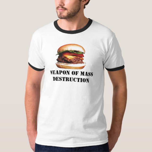 T-shirt La mort par le cheeseburger (Devant)
