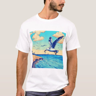 T-shirt La mouette Skybound : un voyage d'élégance"