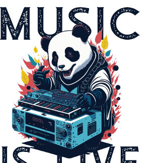 T-shirt la musique continue