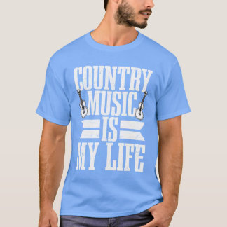 T-shirt La musique country est ma vie famille de cow-boy o