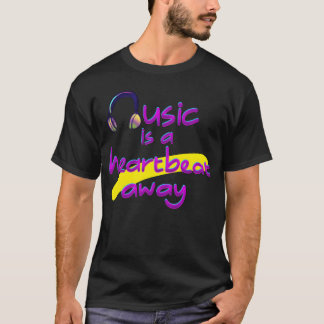 T-shirt La musique est à un battement de cœur vintage