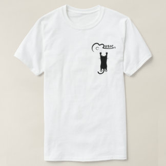 T-shirt La musique est la médecine - mignon chat guitare d