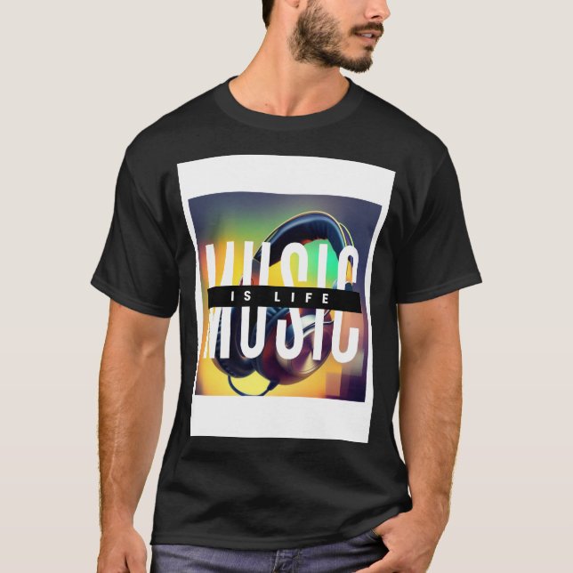T-shirt La musique est la vie (Devant)