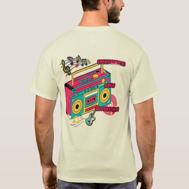 T-shirt La musique est le pouls de la vie. (Dos)